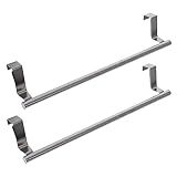 2 Unidades Toalheiro De Porta Prateleiras De Toalha De Aço Inoxidável Toalheiro Inox Banheiro Mão Gancho De Roupão Cabides De Metal Porta Toalhas Armário Anel De Toalha Individual