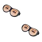2 Unidades Vendas Suaves E Engraçadas Venda Nos Olhos Tapa Olhos Viseira De Impressão De Olho Sombra Para Dormir 3d Cobrir Os Olhos De Olhos Vendados Protetor Máscara Facial Viagem