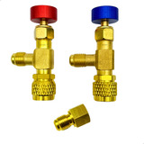 2 Válvula Adaptador 1 4 5 16 Ar Condicionado R22 R410a