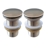 2 Valvulas Ralo 1 1 4 Click Pia Banheiro Inox Cuba Kit 2un
