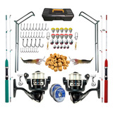 2 Vara De Pesca Completa Com Molinete Ht200 Linha