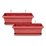 2 Vasos Jardineira De Parede 35cm Luxo Jardim Horta Vertical