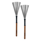2 Vassourinha Aço Rustic Wood Handle Medium Liverpool Va 300