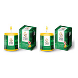2 Velas Aromática Perfumada Repelente Natural De Citronela