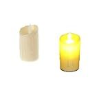 2 Velas Led Eletrônica Decorativa Simula Luz Acesa