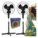 2 Ventiladores Pedestal 40cm Fix Coluna Ajustável Silencioso