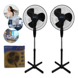 2 Ventiladores Pedestal 40cm Fix Coluna Ajustável Silencioso
