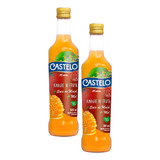 2 Vinagre Fruta Maçã C suco Maçã E Mel Natural Castelo 500ml