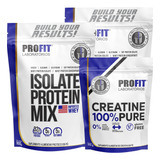 2 Whey Isolada Mix 900g 1 8kg Creatina Refil 250g Profit