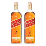 2 Whisky Johnnie Walker Red Label 1 Litro Original Lacrado