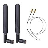 2 X 6dBi 2 4 GHz 5 GHz Dual Band WiFi RP SMA Antena Macho 2 X 35 Cm RP SMA IPEX MHF4 Cabo Pigtail Para Cartão Wi Fi WLAN M 2 NGFF