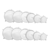 2 X Kits 6 Tampas Tampa Tudo Ecológicas Silicone Branco 12