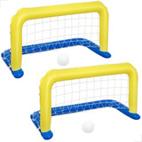 2 X Rede Trave Futebol Bola Piscina Polo Aquatico Inflável