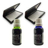 2 X Tinta Carimbo Magifix Para Papel S Brilho 30 Ml 2 Almofada