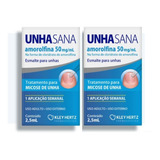 2 X Unha Sana Esmalte Antimicótico 50mg ml 2 5ml Amorolfina