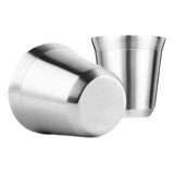 2 Xícaras 90ml Café Espresso Copo Pixie Inox Parede Dupla
