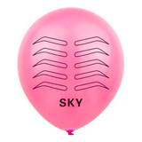 20 Balão Bexiga Com Desenho Sobrancelhas
