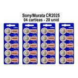 20 Baterias Cr2025 3v Sony/murata (4