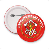 20 Bottons 2,5cm Brigada De Incêndio Boton Button Brigadista