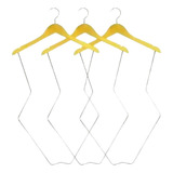 20 Cabide Silhueta De Madeira Cromado Fashion Moda Luxo Top