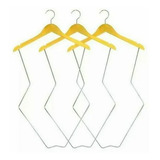 20 Cabide Silhueta De Madeira Cromado Fashion Moda Luxo Top
