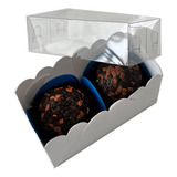 20 Caixa P doces bombom brigadeiro Tampa De Acetato 8x4x4