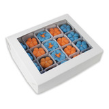 20 Caixas C/visor Para 20 Doces/brigadeiros/presente 19x16x4