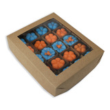 20 Caixas Kraft Visor P 20 Brigadeiro doce bombom 19x16x4