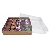 20 Caixas P/20 Brigadeiros Gourmet/doce/bombom 19x16x4 Kraft