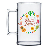 20 Caneca Acrílico Personalizada Festa Junina São João 500ml