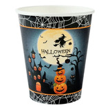 20 Copos Descartáveis Papel Biodegradável Noite Halloween