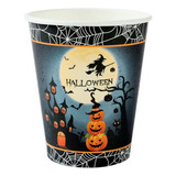 20 Copos Descartáveis Papel Biodegradável Noite Halloween