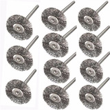 20 Escovas 22mm Aço Temperado Micro Retifica Dremel Ax 30