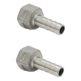 20 Espigões Sextavado Inox 304 Rosca Bsp 1/2 Fêmea Conexão