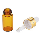 20 Frascos Floral Conta Gotas Vidro Óleo Essencial Âmbar 3ml