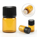 20 Frascos Vidro Âmbar Gotejador De 1ml Com Tampa
