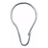 20 Gancho Argola Metal C Trava Cortina Tipo Pera Grande 35mm