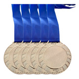 20 Medalhas Personalizar Esportiva Ouro Prata Bronze Ø6cm