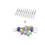  20 Peças - 10 Fresas Raiadas + 10 Brocas - Micro Retífica