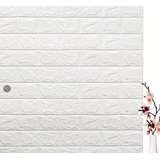 20 Placa Painel 70x77cm 3d Tijolo Branco Auto Adesivo Autoco