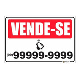 20 Placas Vende-se Aluga-se Personalizada 50x33