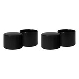20 Ponteira Pé Cadeira Tubular 1 1/4 Redondo Ext - Preto