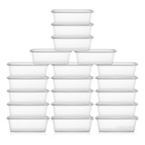 20 Potes 500ml Marmita Fitness Reutilizável Para Microondas