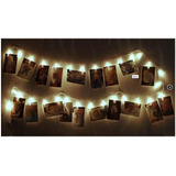 20 Prendedores Cordão 3 M Varal Pregador Luminoso Led Foto