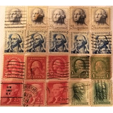 20 Selos Antigos Raros Estados Unidos G. Washington Jeferson
