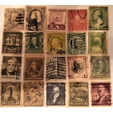 20 Selos Antigos Raros Estados Unidos Liberty La Gaurdia