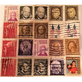 20 Selos Antigos Raros Estados Unidos U.s Air Mail Liberty
