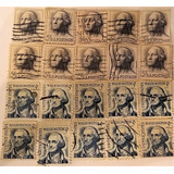20 Selos Antigos Raros Estados Unidos Usa George Washington
