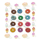 20 Squishy Chaveiros Donuts Cupcake Macio