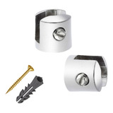 20 Suportes Fenda 4mm 6mm 8mm 10mm Para Prateleira Vidro 
